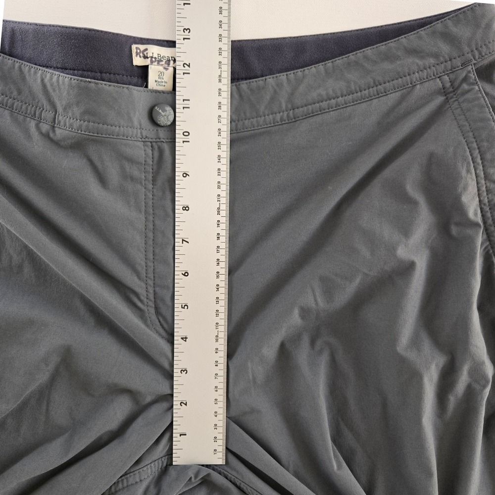 L.L. Bean Perfect Fit Pants Womens 20 Reg Gray Lined Hiking Outdoor 278023 - Picture 9 of 10